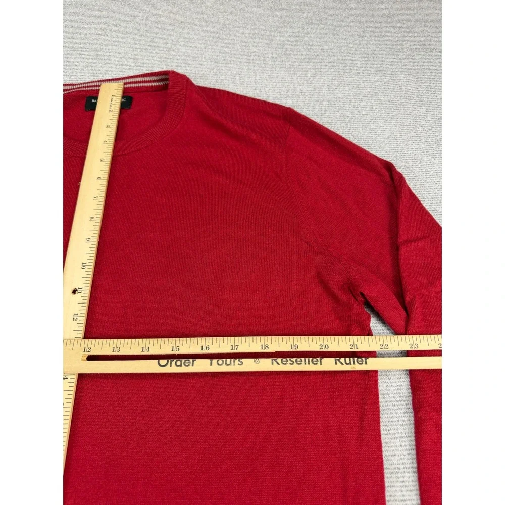 Banana Republic Mens Red Premium Luxe Yarn Cotton Silk Cashmere Sweater Large